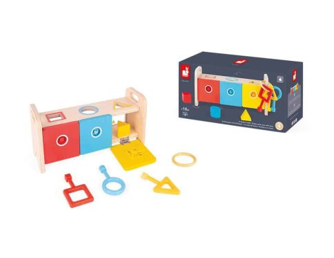 ألعاب خشبية – صندوق فرز الأشكال بمفاتيح