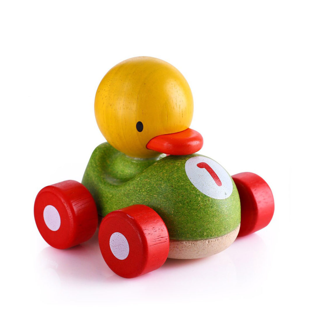 צעצוע צבעוני ברווז מעץ